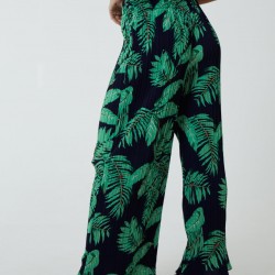 Tropical Print Elasticated Waist Culotte