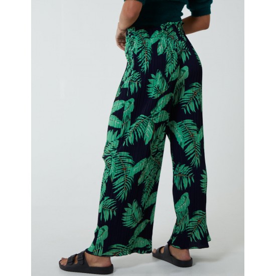 Tropical Print Elasticated Waist Culotte