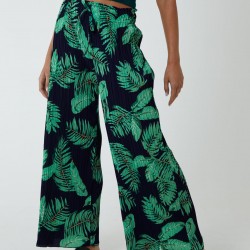 Tropical Print Elasticated Waist Culotte