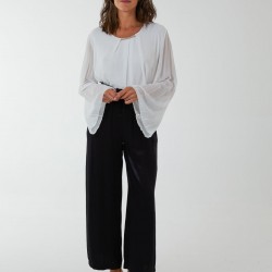 Satin Wide Leg Trouser