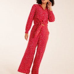 Polka Dot Oversized Shirt & Trouser Set