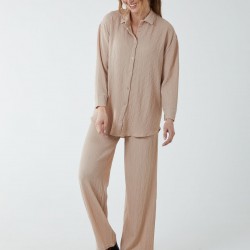 Waffle Trouser And Shirt (Set)