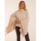 Tassel High Neck Poncho