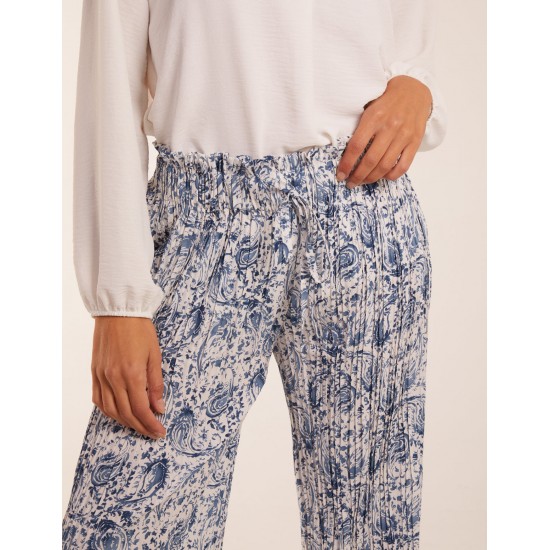 Paisley Wide Leg Culotte Trousers