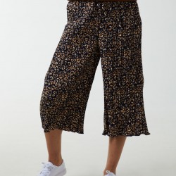 Animal Print Cropped Trousers