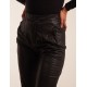 Matte Faux Leather Tailored Trouser