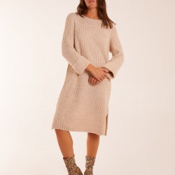 Knitted Ribbed Jumper Dress