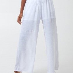 Shirring Waist Wide Leg Trousers