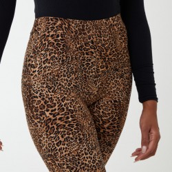 Leopard Print Flared Pants