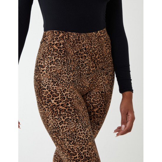 Leopard Print Flared Pants