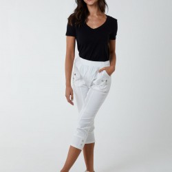 Zip Detail Crop Trouser