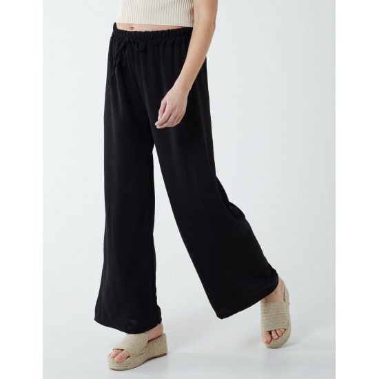 Drawstring Wide Leg Trousers