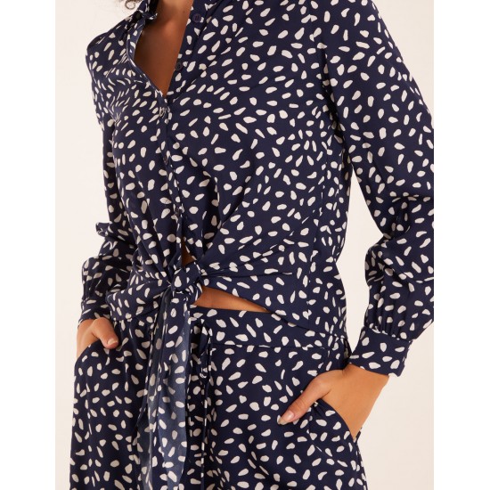 Polka Dot Oversized Shirt & Trouser Set