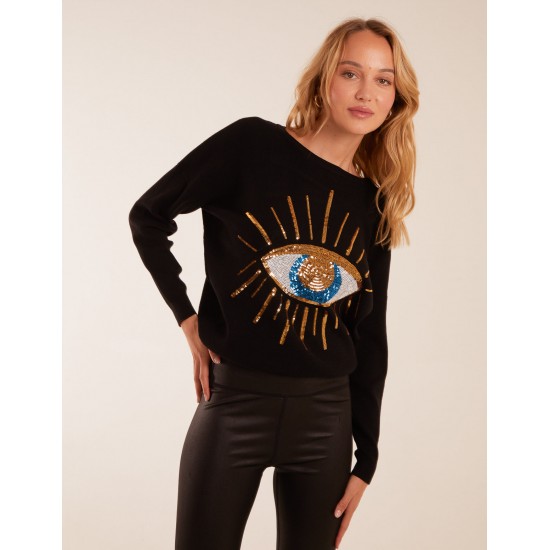 Evil Eye Sequin Jumper