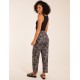 Leaf Print Capri Trousers