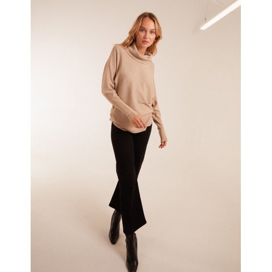 Oversized Roll Neck Batwing Jumper