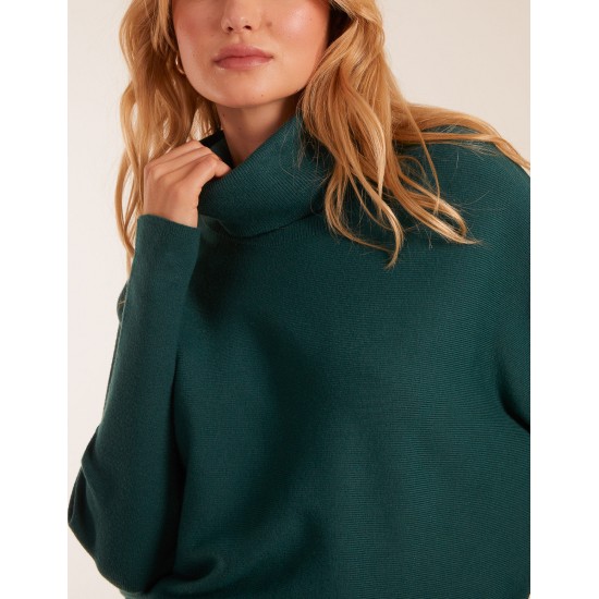 Oversized Roll Neck Batwing Jumper